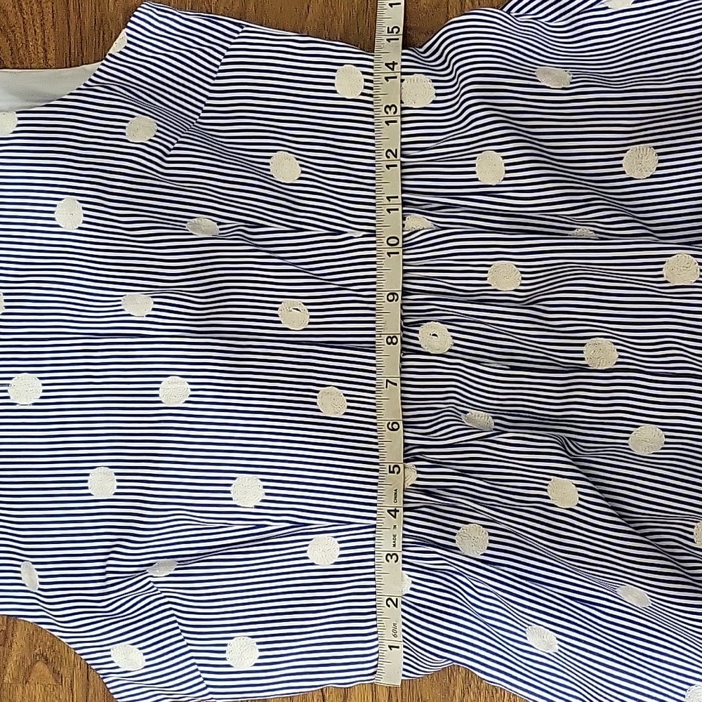 KARL LAGERFELD PINSTRIP POLKA DOT DRESS - Picture 10 of 11